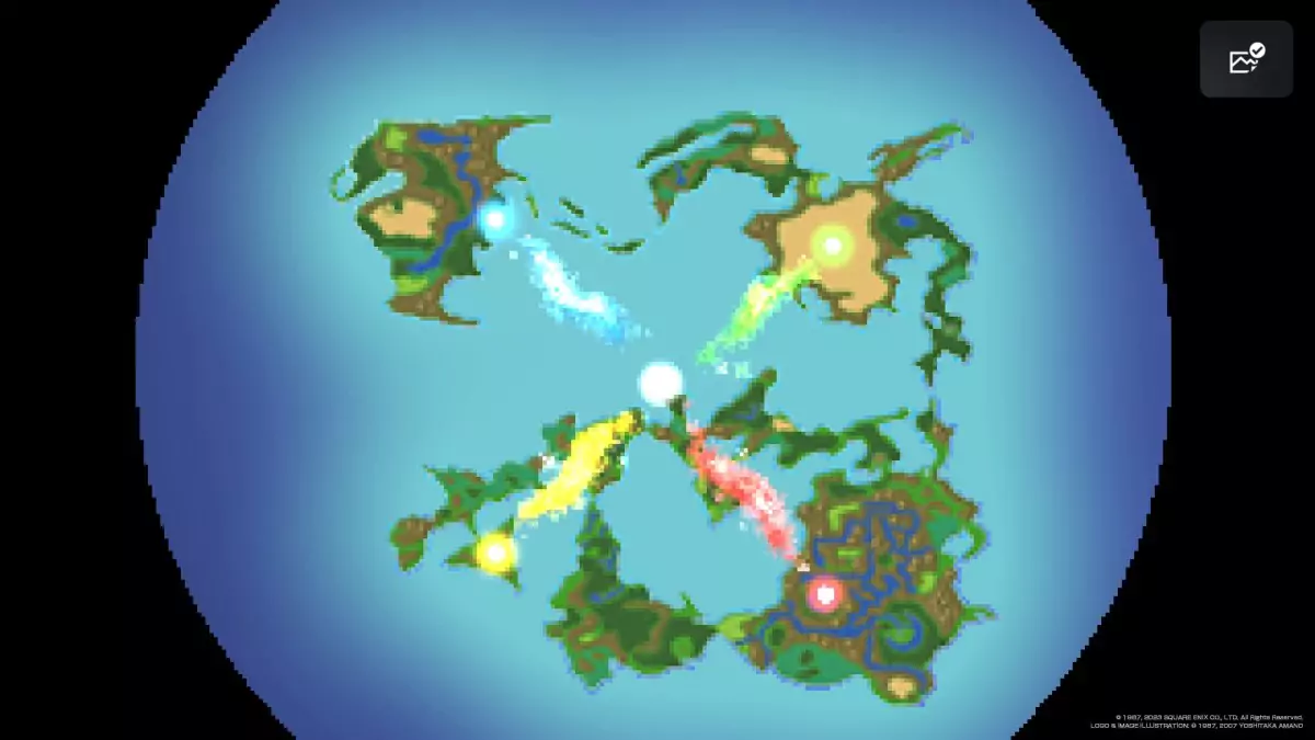 The four Crystals in Final Fantasy 1.