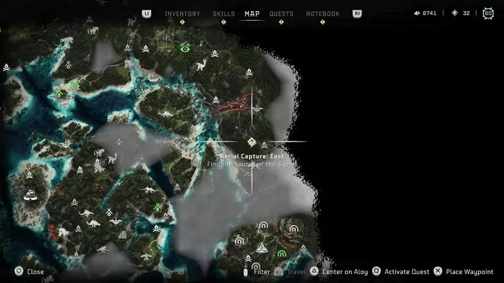 Aerial Capture: East location from Horizon Forbidden West Burning Shores.