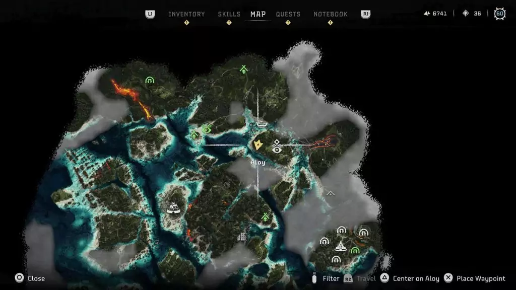 Aerial Capture: Northeast location from Horizon Forbidden West Burning Shores.