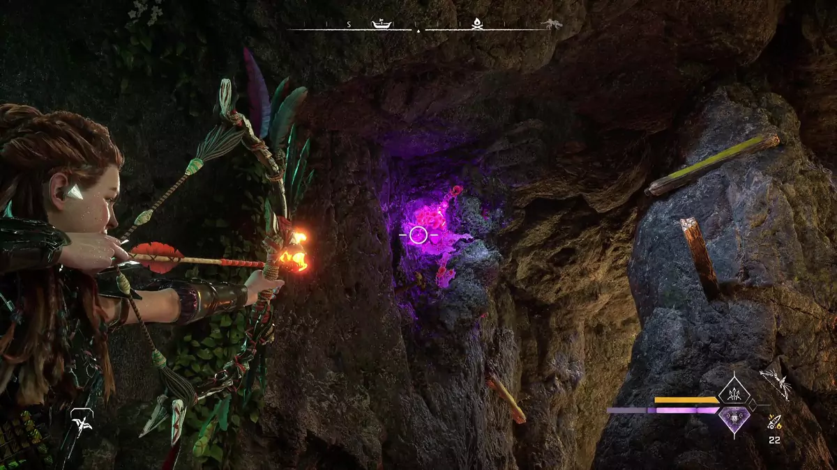The firegleam in the cave where you'll find the Cherished Flask.