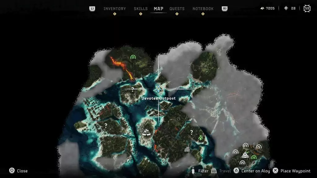 The second Devotee Outpost in Burning Shores.