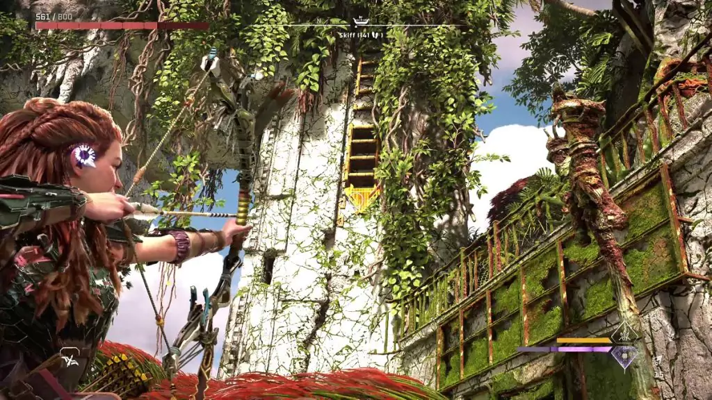 Shooting the ladder down on the tower beside the Dimorphodon Fandom Zone.