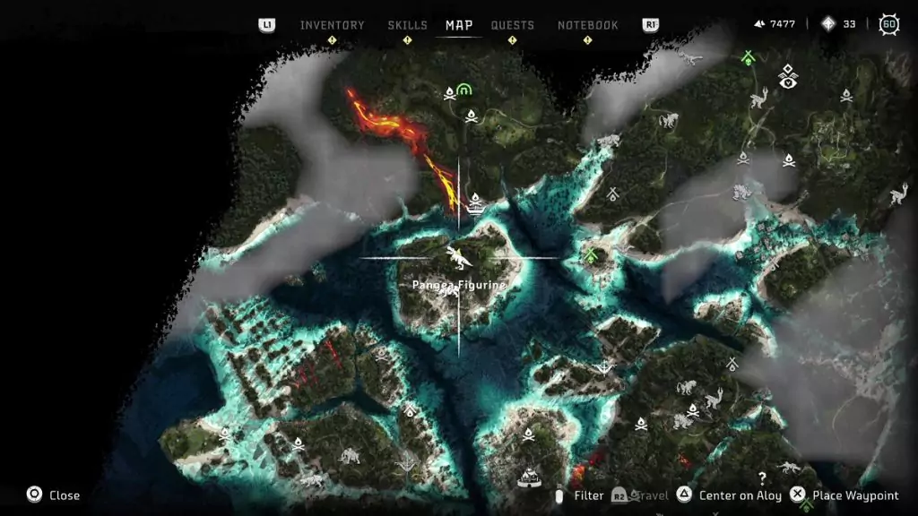 The location of the Dimorphodon Pangea Figurine.