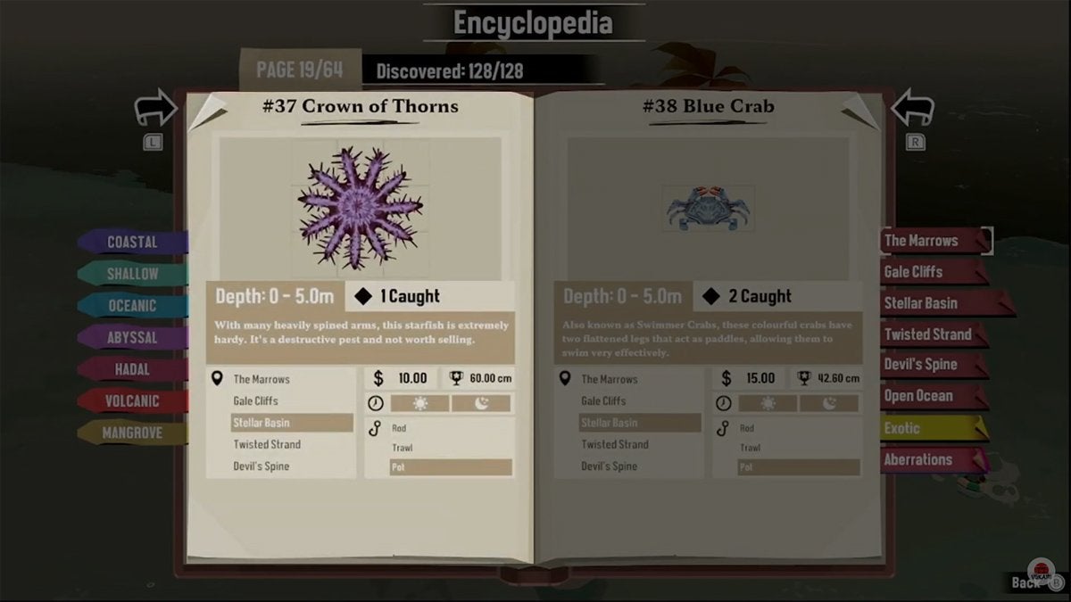 Encyclopedia entry for the Crown of Thorns in DREDGE.