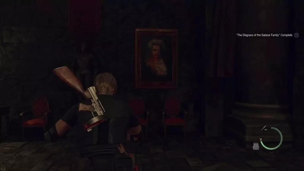 Throwing an egg at Ramon's portrait.