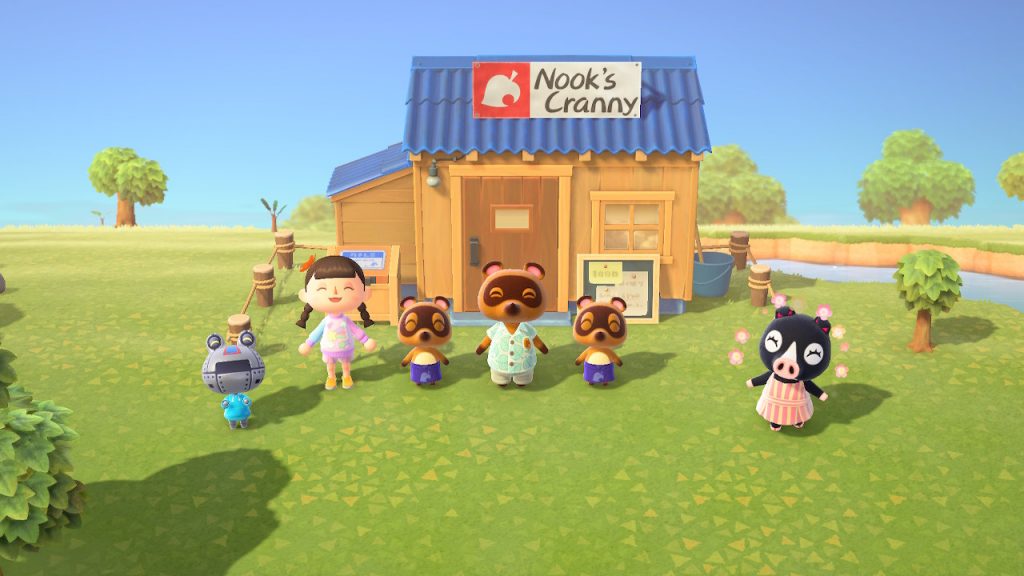 Opening Nook's Cranny in Animal Crossing: New Horizons.