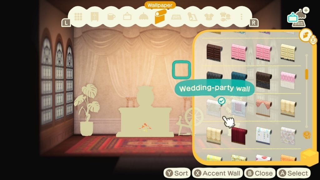 Removing an accent wall in Animal Crossing: New Horizons.