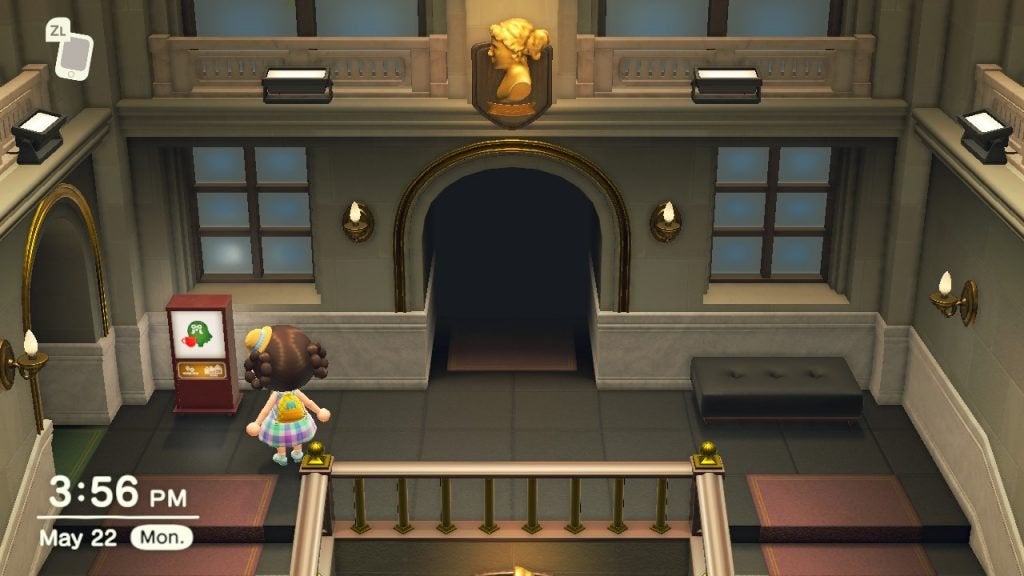 The location of The Roost in the museum in Animal Crossing: New Horizons.