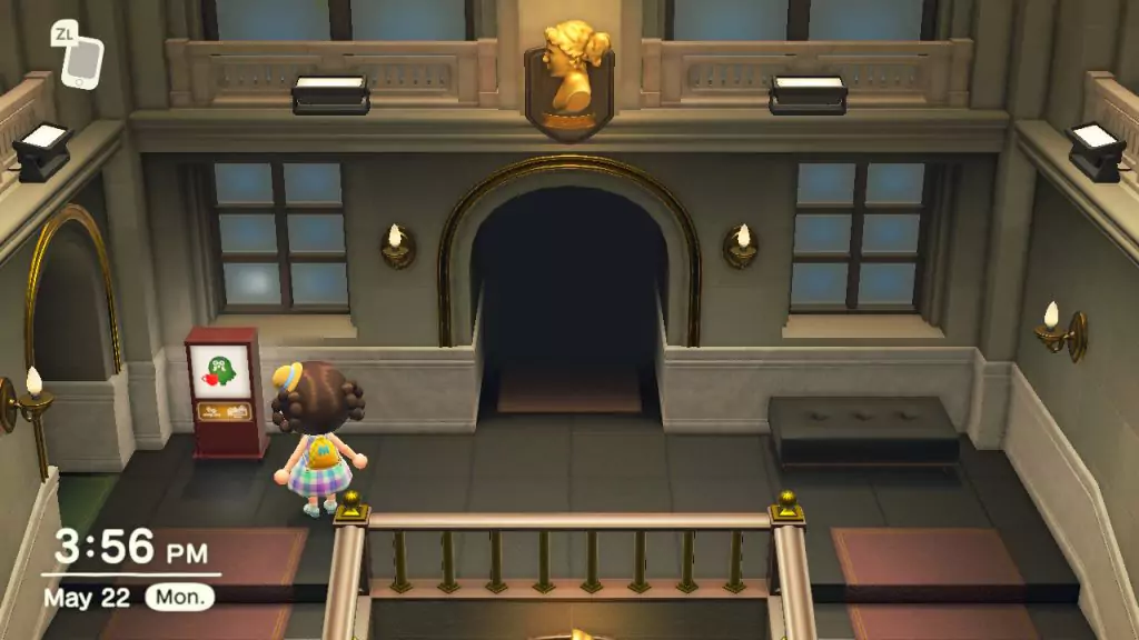The location of The Roost in the museum in Animal Crossing: New Horizons.