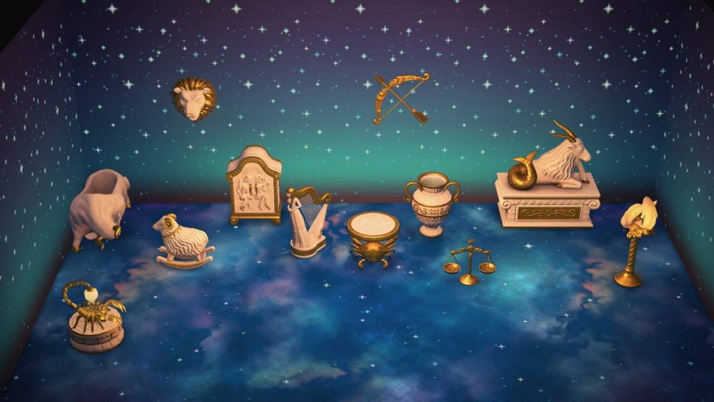 All special zodiac DIY furnishings in Animal Crossing: New Horizons.