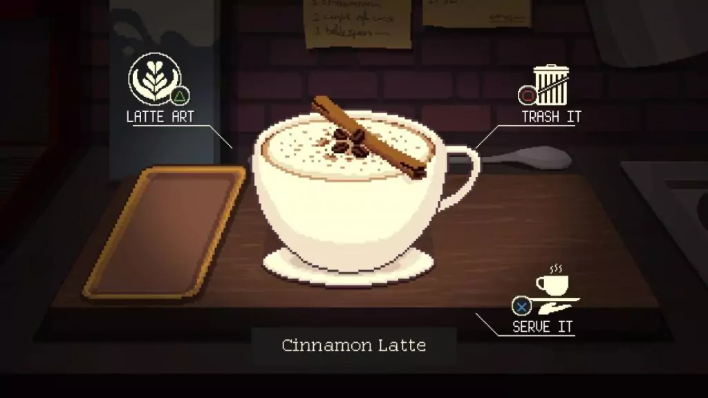 Cinnamon Latte in Coffee Talk 2.