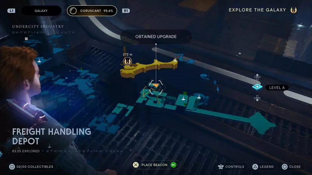 The location of an Essence Crystal in the Freight Handling Depot.