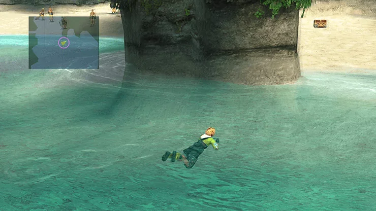 The location of the Moon Crest in Besaid in Final Fantasy X.