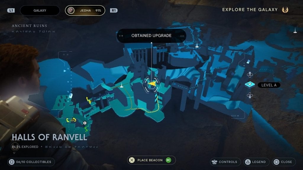 The location of an Essence Crystal in the Halls of Ranvell.