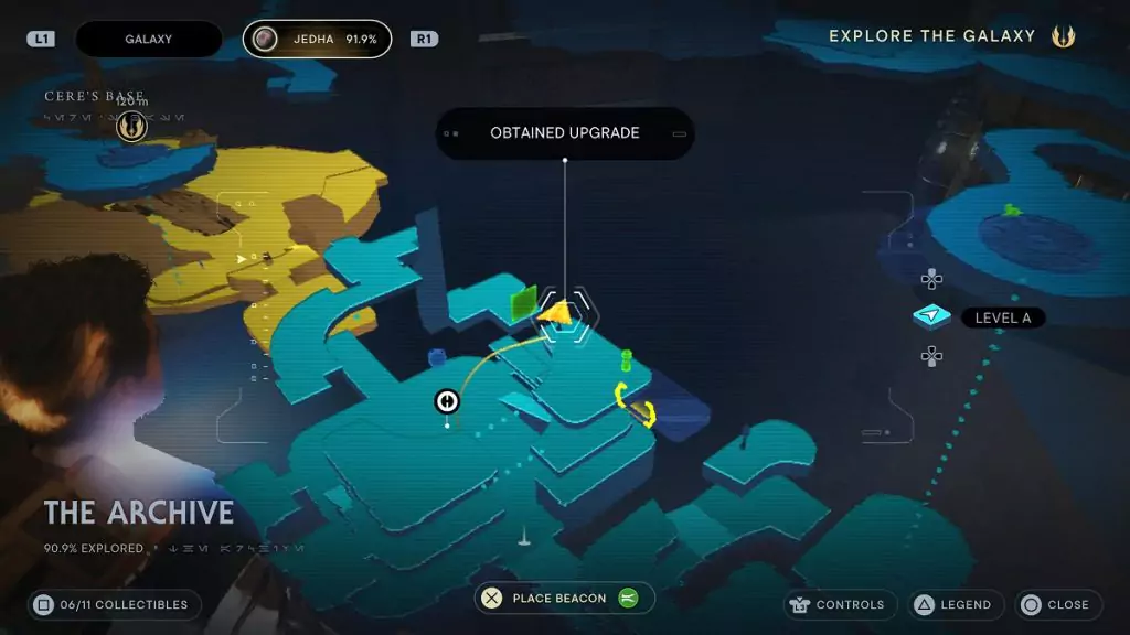 The location of an Essence Crystal in The Archive.