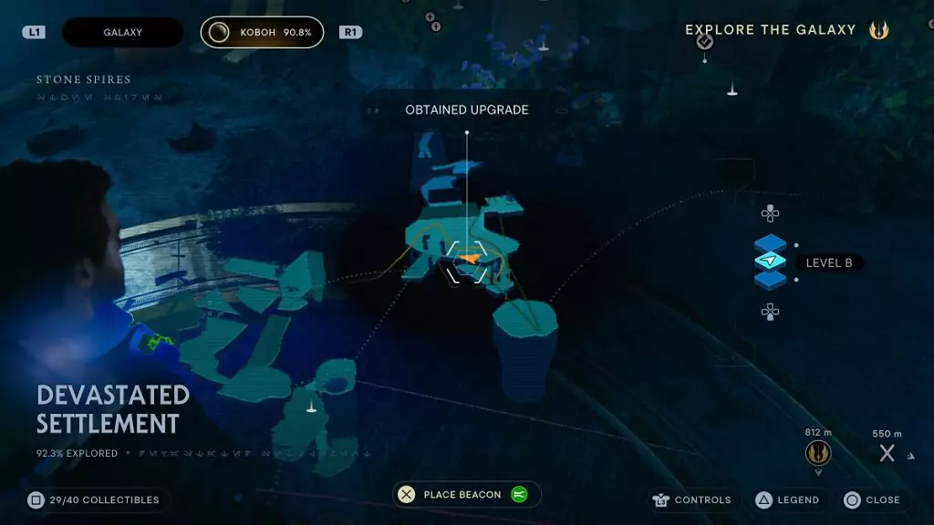 The location of an Essence Crystal in Devastated Settlement.