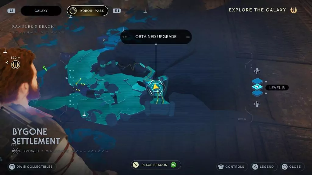 The location of an Essence Crystal in Bygone Settlement.