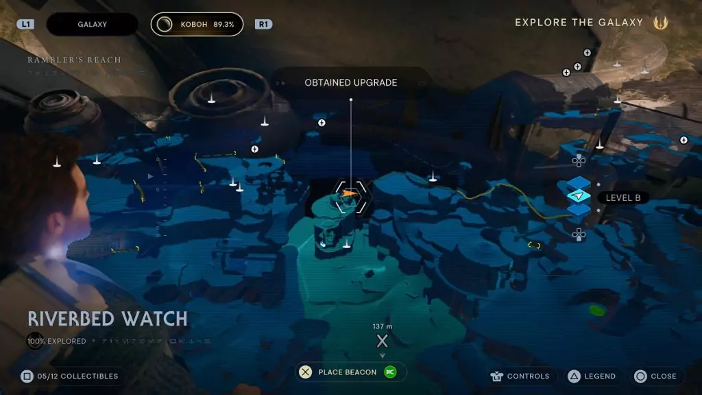 The location of an Essence Crystal in the Riverbed Watch.