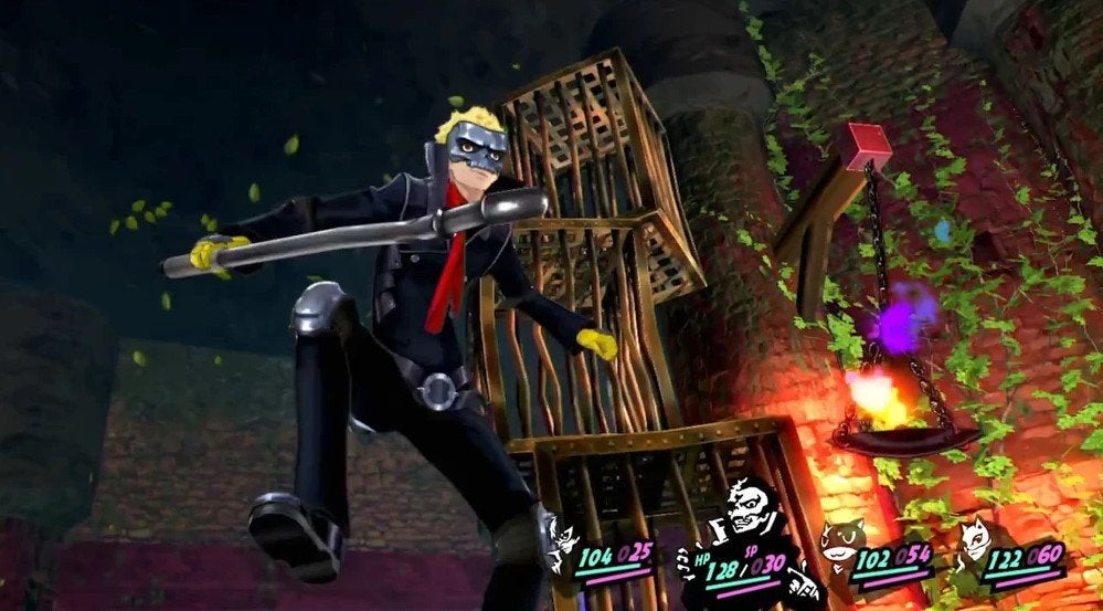 Ryuji during battle in Persona 5 Royal. 