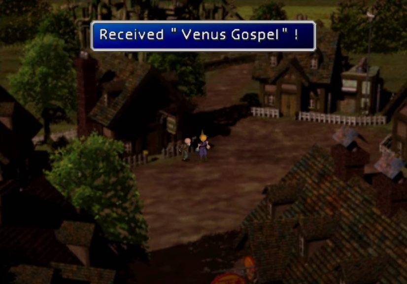 The location of Cid's ultimate weapon in Rocket Town in Final Fantasy VII.