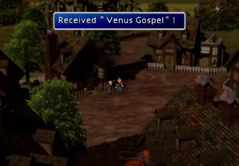 The location of Cid's ultimate weapon in Rocket Town in Final Fantasy VII.
