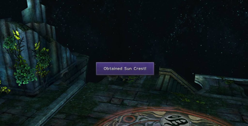 The location of the Sun Crest in Final Fantasy X.