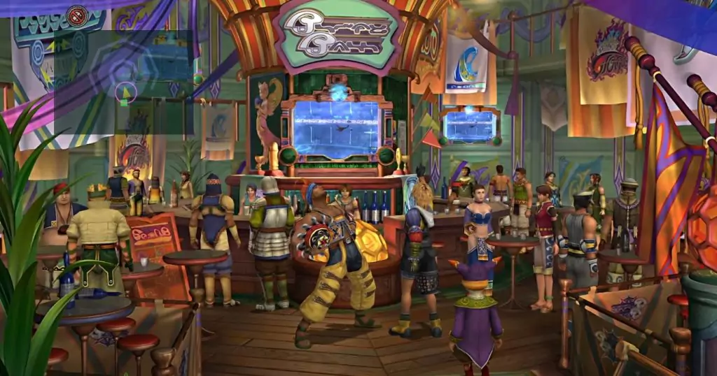 Wakka getting his celestial weapon in Luca in Final Fantasy X.