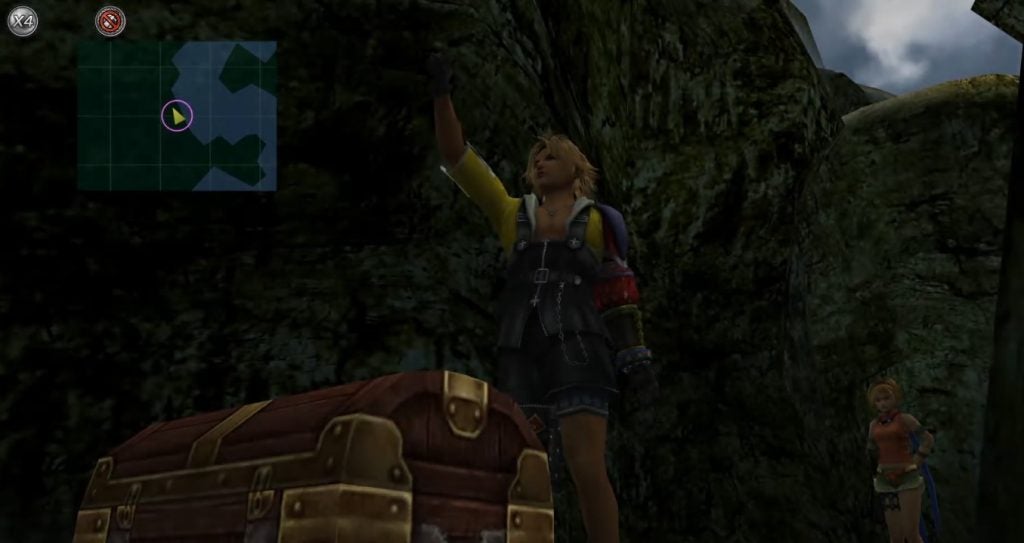 The treasure chest containing Rikku's celestial weapon in Final Fantasy X.