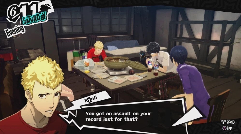 Ryuji talking about his hatred of adults in Persona 5 Royal.
