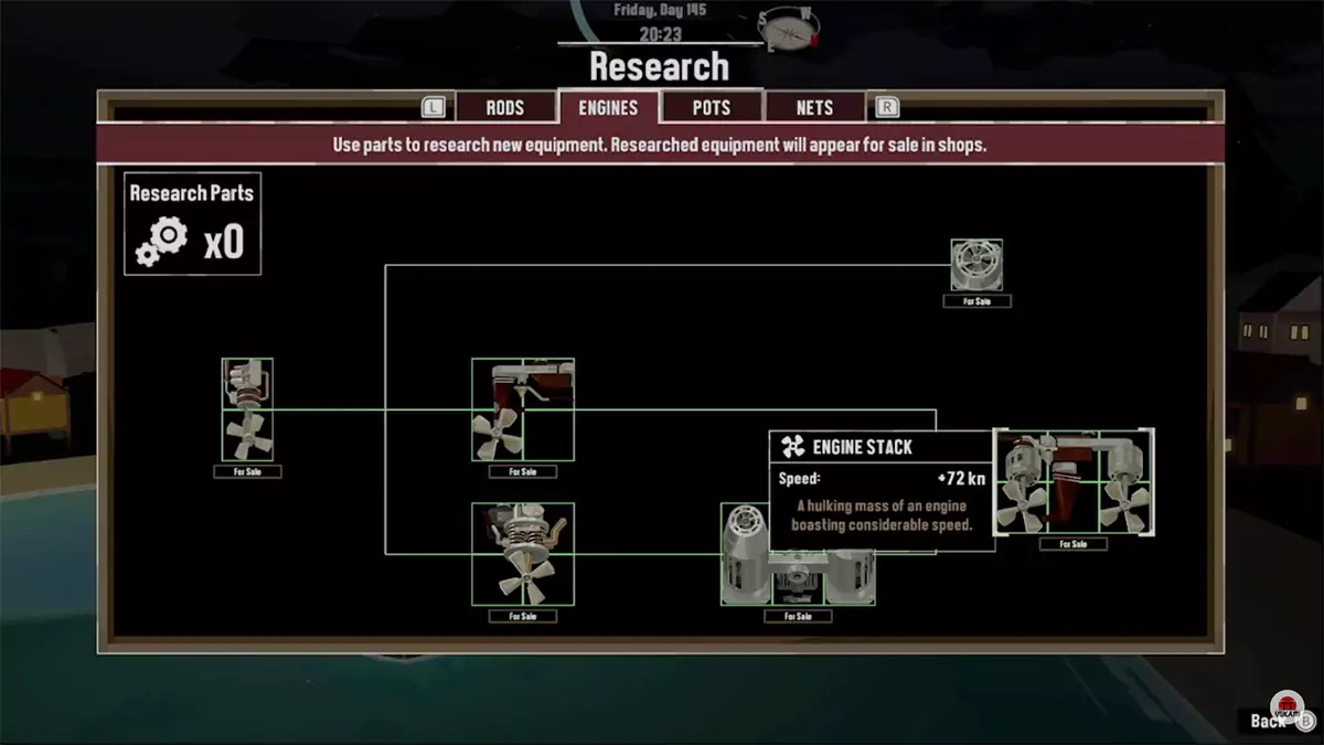 The best engine in DREDGE: the Engine Stack.