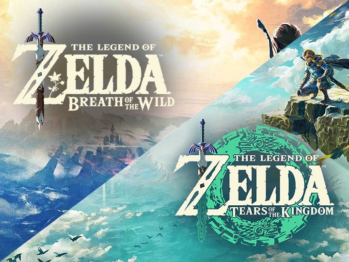 Art and logos for Breath of the Wild and Tears of the Kingdom.