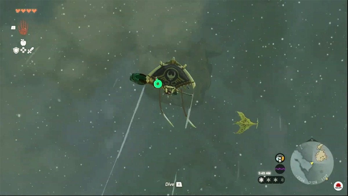 Link gliding to an island in the sky.