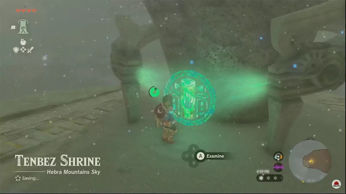 Link about to enter Tenbez Shrine.