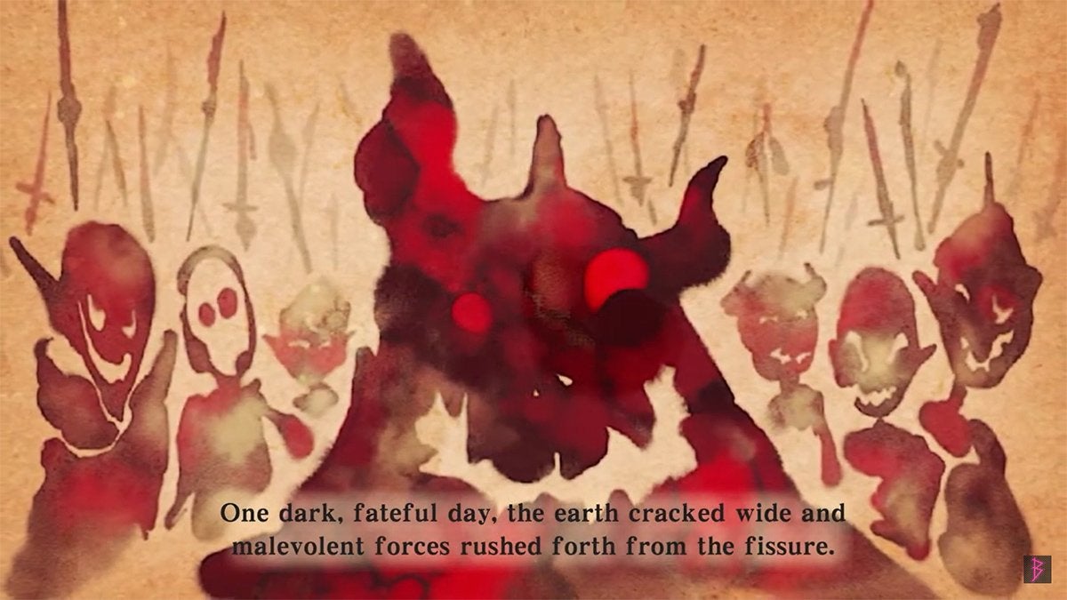 Opening cutscene lore from Skyward Sword that mentions a great evil rising from a fissure in the earth,