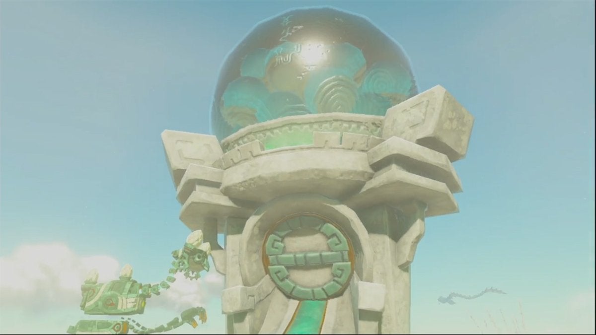 The round top of a Device Dispenser in The Legend of Zelda: Tears of the Kingdom.