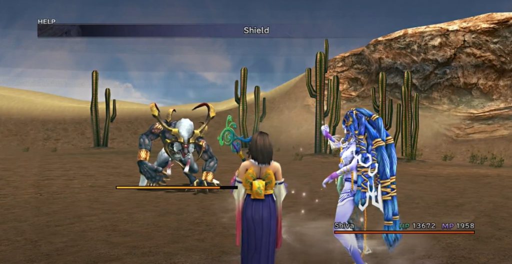 Dark Ifrit in Bikanel Desert in Final Fantasy X.