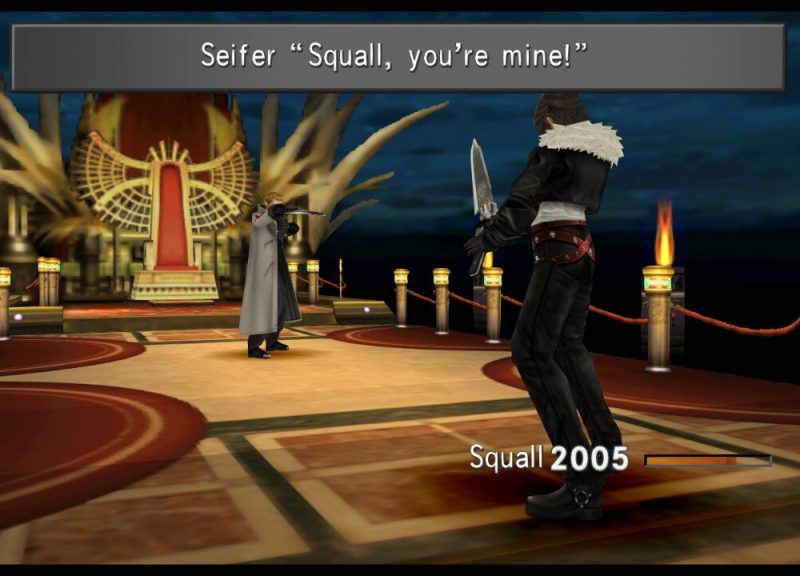 FFVIII Screenshots - Squall takes on Seifer, solo.