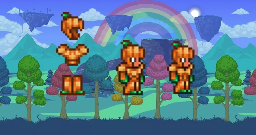 Terraria Pumpkin Armor sets.