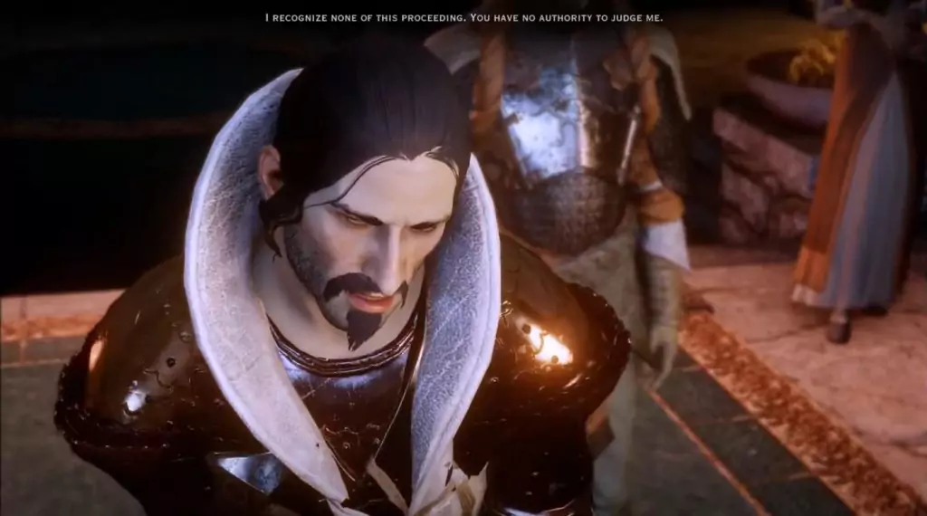 Erimond being judged in Dragon Age: Inquisition.