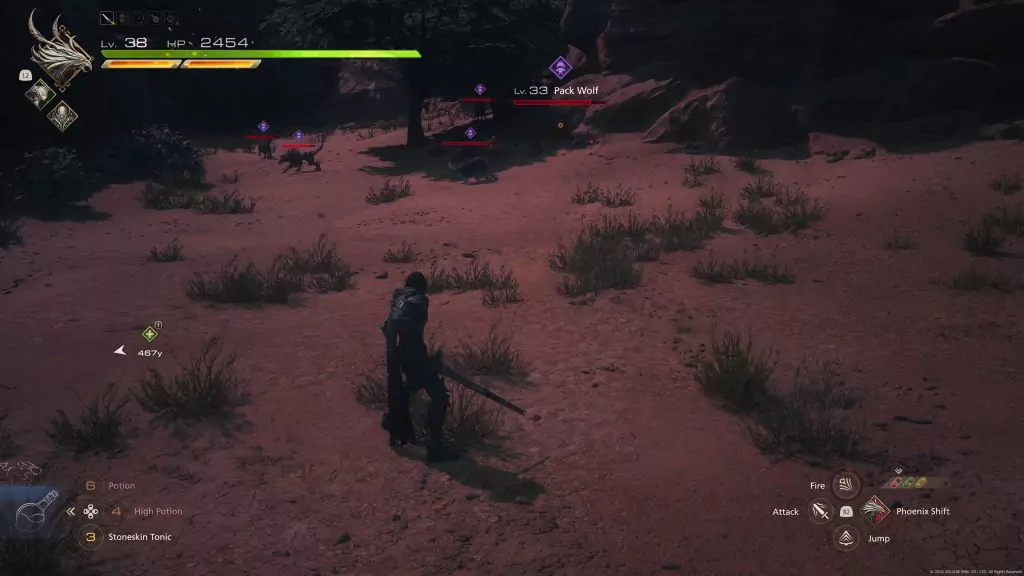 Fighting The Pack in Final Fantasy 16.