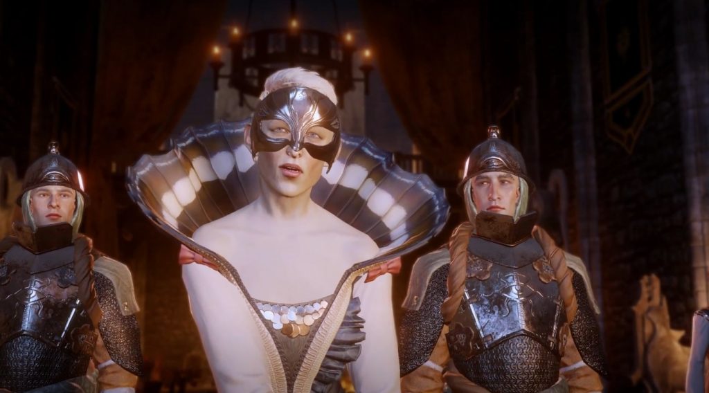 Florianne being judged in Dragon Age: Inquisition.