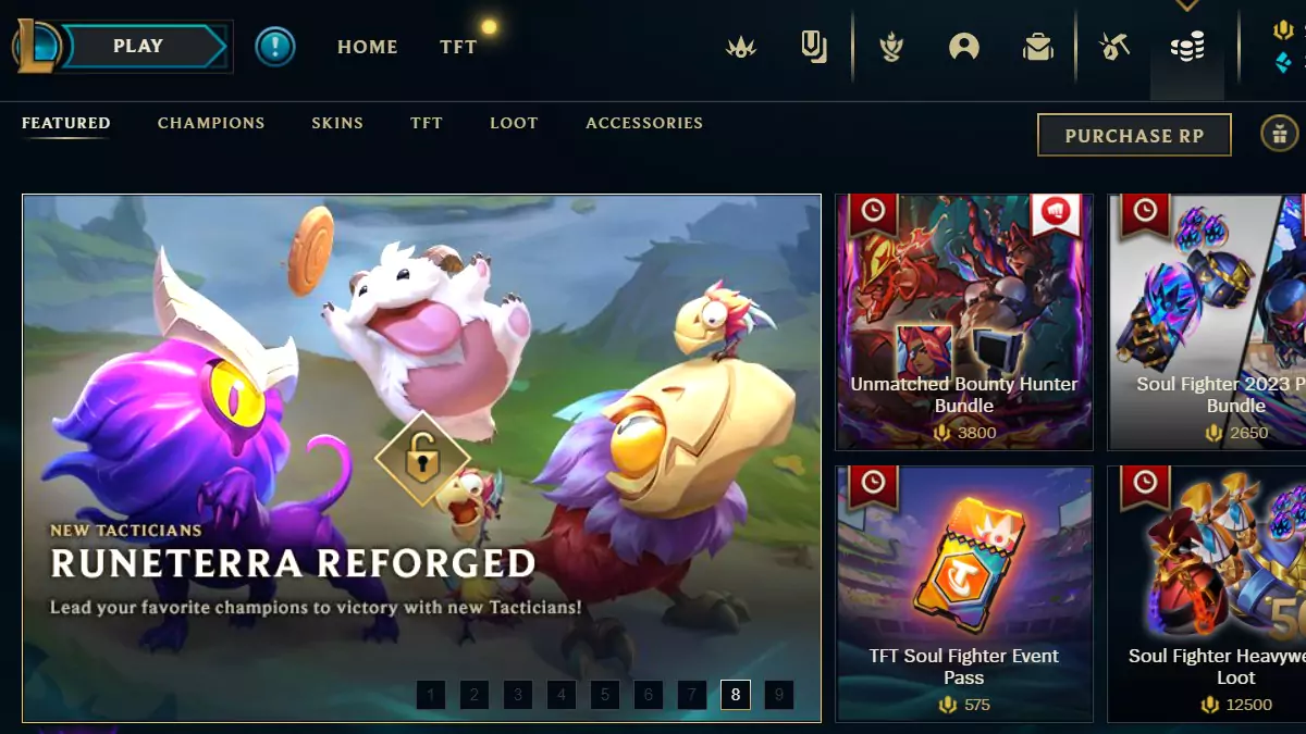 League of Legends Shop.