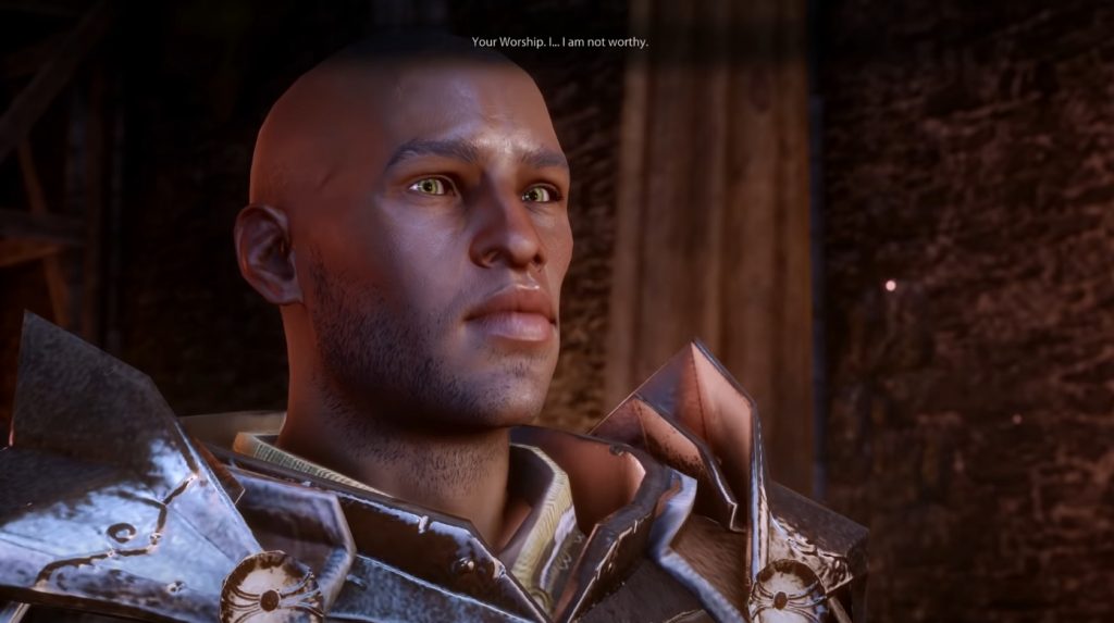 Ser Barris, a Templar from Dragon Age: Inquisition.