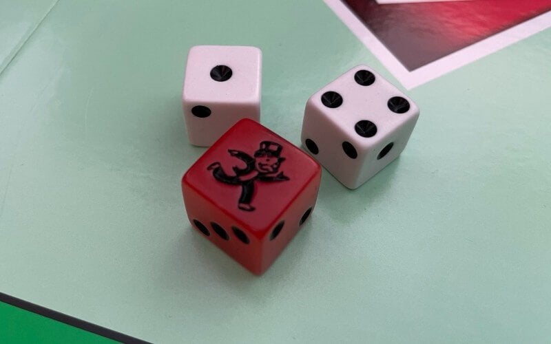 The Speed Die used in Monopoly: Mega Edition.