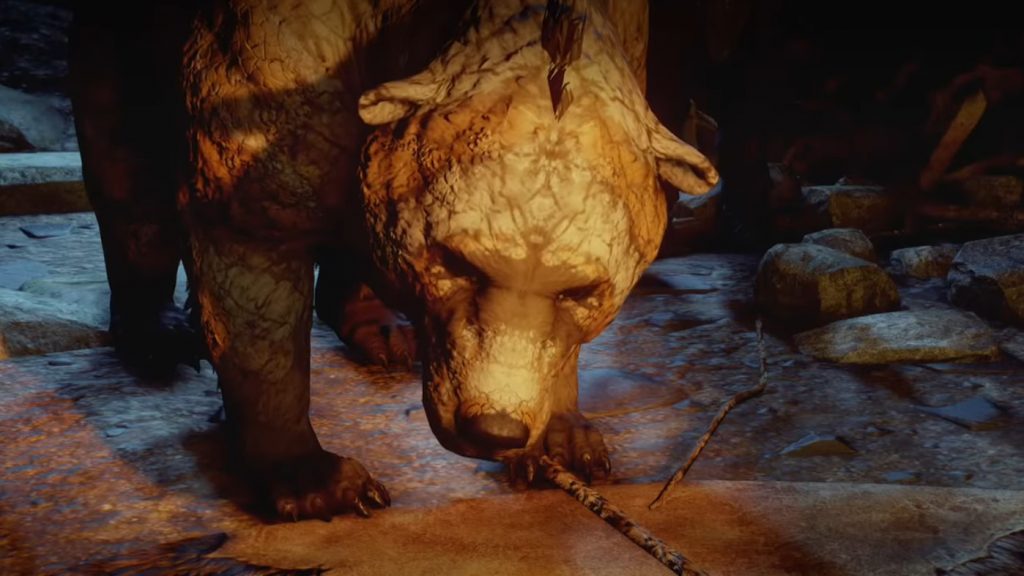 Storvaker the Bear being judged in Dragon Age: Inquisition.