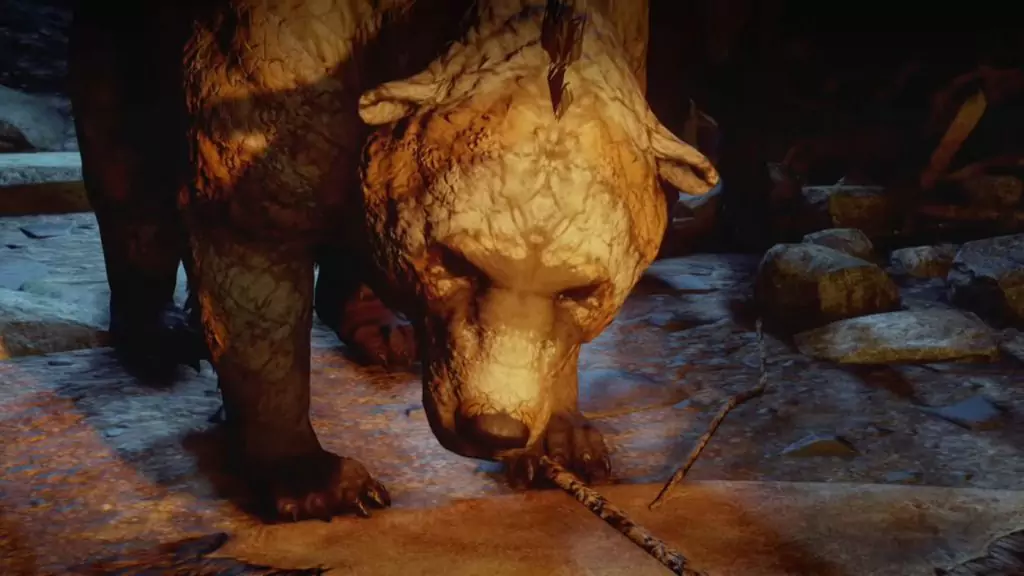 Storvacker the Bear being judged in Dragon Age: Inquisition.