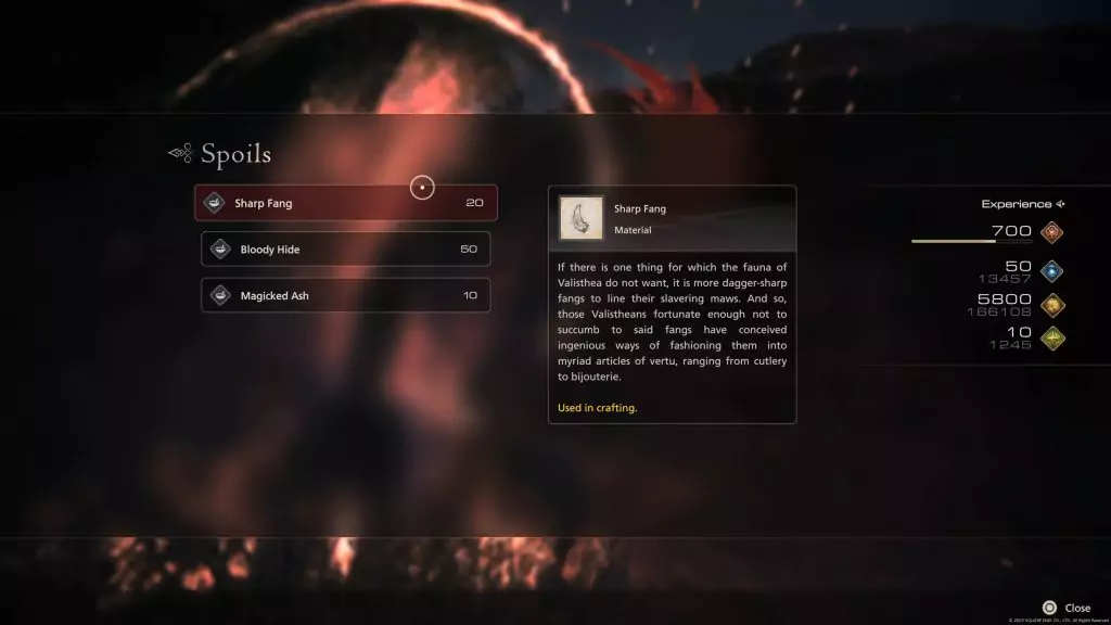 The Hunt rewards in Final Fantasy 16.