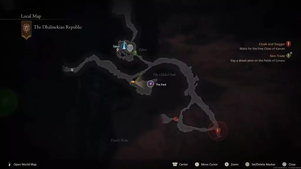 The Pack location in Final Fantasy 16.
