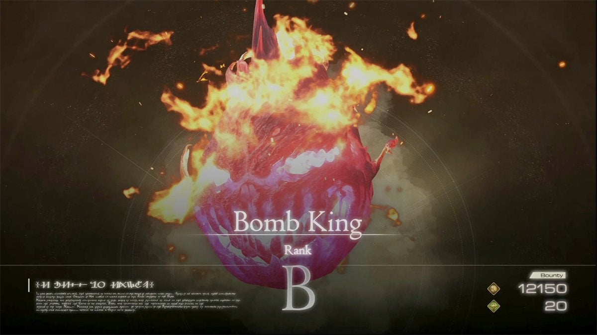 The Notorious Mark appearance of the Bomb King in Final Fantasy 16.