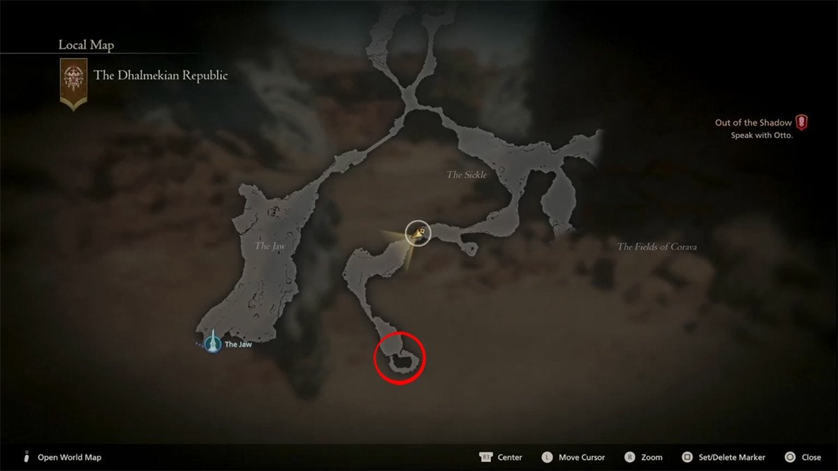 Where to find the Grimalkin hunt in Final Fantasy 16 on the Dhalmekia map.